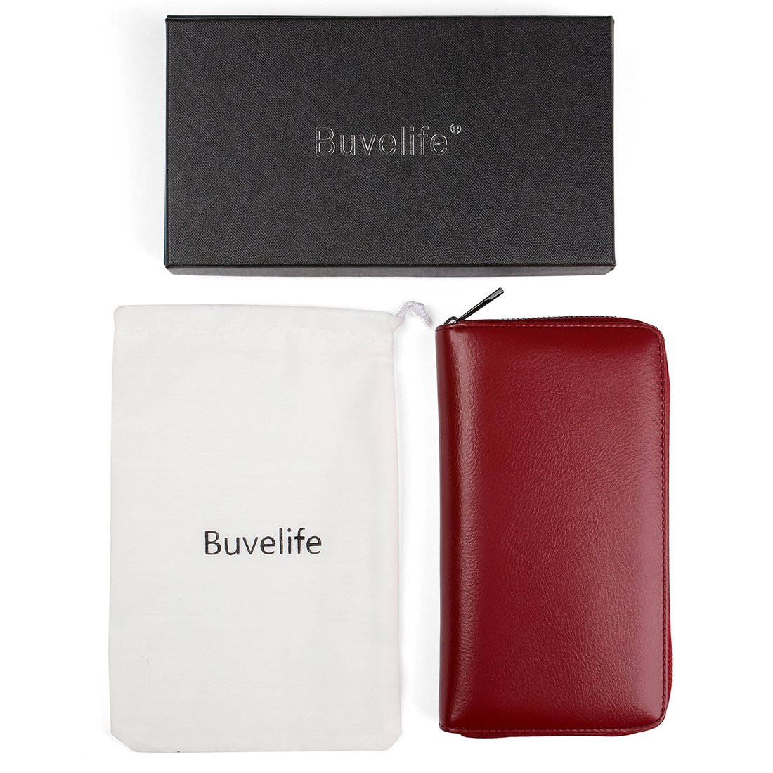 Buvelife Credit Card Wallet Leather RFID Wallet for Women, Huge Storage Capacity