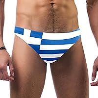 Men's Flag of Greek Swimsuit Brief Bikini Swimwear Sexy Swimsuit Swimming Short Quick Dry Multicoloured