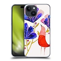 Head Case Designs Officially Licensed Sylvie Demers Red Birds 3 Hard Back Case Compatible with Apple iPhone 15
