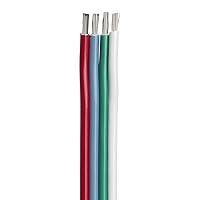 Ancor 160010 Bonded Cable, 18/4 AWG (4 x 1mm2), Flat - 100ft - RD/LB/GN/WH