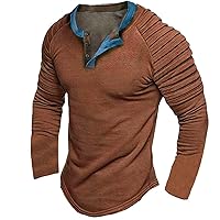 WENKOMG1 Mens T-Shirt Pleated Raglan Sleeve Gym Shirt Lightweight Breathable Bodybuilding Tee Long Sleeve Workout Shirt