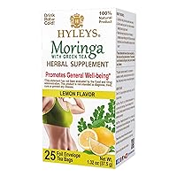 Hyleys Tea Moringa Oleifera and Green Tea with Lemon Flavor - 25 Tea Bags (Miracle Tree Tea)
