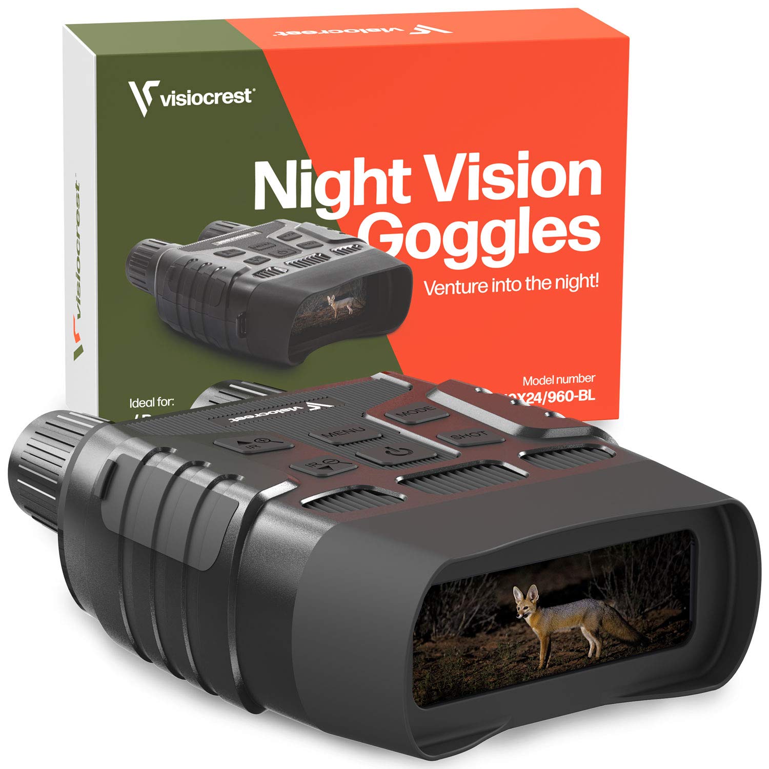Infrared Night Vision Goggles for Hunting, Spotting and Surveillance - Digital Infrared Binoculars with 100% Clear Vision in Darkness 32GB Memory Card