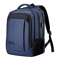 Monsdle Travel Laptop Backpack Anti Theft Backpacks with USB Charging Port, Business Work Bag 15.6 Inch College Computer for Men Women, Blue