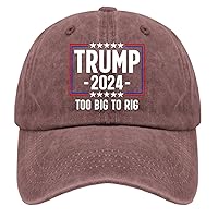 Trump 2024 Hats Womans Hat Pigment Black Hiking Hat Gifts for Men Outdoor Caps