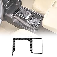Soft Carbon Fiber Gear Shift Panel Trim Cover Fit for Toyota Land Cruiser Prado FJ150 150 2010-2017, Center Console Gear Shift Anti-Scratch Panel Protector Decoration(Gear Shift Panel, Black)