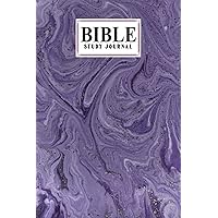 Bible Study Journal: Marbled Purple Cover Bible Study Journal, A Creative Christian Workbook, A Simple Guide To Journaling Scripture, 120 Pages, Size 6