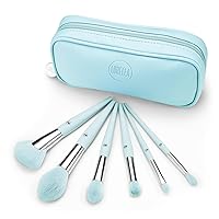 Lurella Cosmetics Moonlight Brush Set: Premium 6 Pcs Makeup Brushes, Made With Soft Synthetic Bristles & Includes Travel Case For the Artist On The Go.