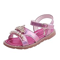 Big Comfort 3 Girls Sandals Flat Pearl Children Shoes Big Kids Beach Shoes Girls Sandals for Girls Size 11