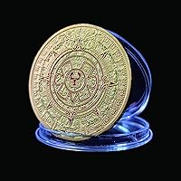 Mexico Mayan Aztec Calendar Art Prophecy Culture Gold Coins Collectibles