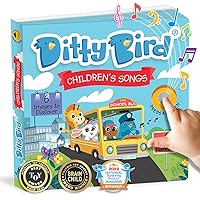 Ditty Bird Musical Books for Toddlers | Fun Children's Nursery Rhyme Book | The Wheels On The Bus Book with Sound | Interactive Toddler Books for 1 Year Old to 3 Year Olds | Sturdy Baby Sound Books