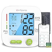 Blood Pressure Monitors for Home Use, Automatic Blood Pressure Machine with Large Cuff, Smart Digital BP Monitor with Large Display, App for iOS Android, 2-User, Unlimited Memories