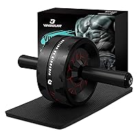 Vinsguir Ab Roller for Abs Workout, Ab Roller Wheel Exercise Equipment for Core Workout, Ab Wheel Roller for Home Gym, Ab Workout Equipment for Abdominal Exercise (Black&Red)