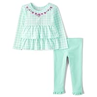 The Children's Place baby-girls And Toddler 2 Piece Outfit, Long Sleeve Top and Pant Active Playwear SetShirt