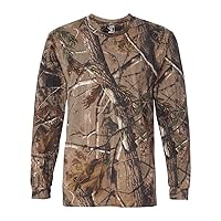 Mens 100% Ringspun Cotton Licensed Realtree® Camouflage Crew Neck Long Sleeve Tee (3981)