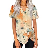 Womens Tshirts Loose Casual Crewneck Short Sleeve Spring Tops Basic Vacation Teeshirt 2024 Summer Trendy Outfits