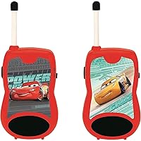 LEXIBOOK Disney Cars Lighting McQueen Walkie-talkies, communication game for children, Belt clip for transport, Battery, Red Black, TW12DC