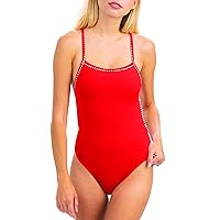 Dolfin Uglies Revibe Solid Tie-Back One Piece (28, Red)