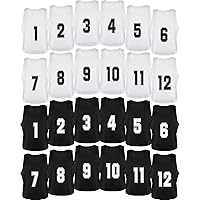 24 Pack Pinnies Scrimmage Youth Team Practice Vests NumberedBasketball Practice Training Vest