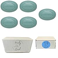 Lightfoot's Pine Soap for Men (Set of 5 Bars) All Natural Pine Scented Mens Athletic Soap for Body Soap or Pine Hand Soap with two (2) Soap Gift Boxs