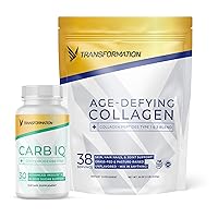 Transformation 2-Pack | Carb IQ (30 Servings) – Carbohydrate Metabolism Support and Transformation Grass-Fed Hydrolyzed Collagen Peptides Powder (38 Servings)