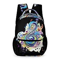 Music Note Backpack Adjustable Strap Daypack Lightweight Laptop Backpack Travel Business Bag for Women Men