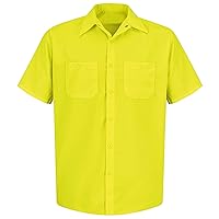 Red Kap Men's Short Sleeve Enhanced Visibility Work Shirt