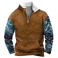 Mens Sweatshirts Pullover Henley Oversized Long Sleeve Vintage Crewneck Fleece Lined Lightweight Corduroy Sweatshirt