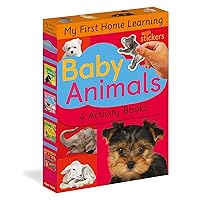 Baby Animals: 4 Activity Book Boxed Set with Stickers: Baby Pets; Farm Babies; Forest Babies; Wild Animals (My First Home Learning)