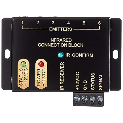 IR Repeater System - Hidden IR Control System for Home Theater Infrared Extender System Kit, Black