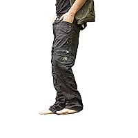 Cargo Pocket Trousers - Men Loose Pants Goa Stylish Psytrance Thick Fabric Party Comfortable