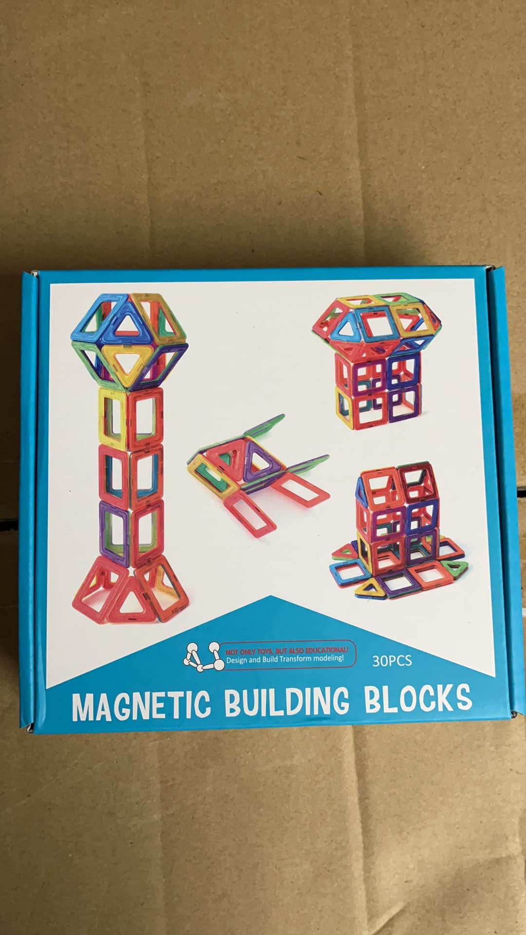 OFHW Magnetic Blocks Tough Building Tiles STEM Toys for 3+ Year Old Boys and Girls Learning by Playing Games for Toddlers Kids Toys Compatible with Major Brands Building Blocks (50PCS)