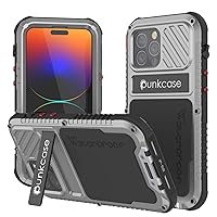 Punkcase for 14 Pro Max Waterproof Aluminum Case [Metal Extreme 3.0 ] IP68 Military Grade Bumper Cover W/Buillt in Screen Protector & Kickstand| Protection for iPhone 14 Pro Max (6.7
