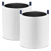Blue Pure 511 Replacement Filter Compatible with Blueair Blue Pure 511 Air Purifier, 2-in-1 H13 True HEPA Particle Filter and Activated Carbon Filter, 2 Pack