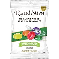 Russell Stover, Assorted Fruits, No Sugar Added Hard Candies, 150g/5.3oz., Imported from Canada)