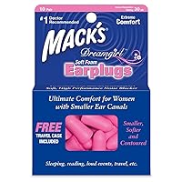 Mack's Dreamgirl Soft Foam Earplugs - 10 Pair, Pack of 2