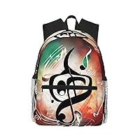 Lightweight Laptop Backpack,Casual Daypack Travel Backpack Bookbag Work Bag for Men and Women-Music Notes