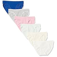 Amazon Essentials Women's Cotton Bikini Brief Underwear (Available in Plus Size), Multipacks