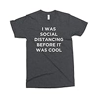 Threadrock Men's I was Social Distancing Before It was Cool T-Shirt