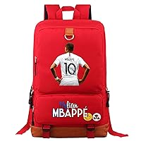 Kylian Mbappe Canvas Backpack Lightweight Laptop Bag Classic Large Capacity Hiking Daypacks for Travel