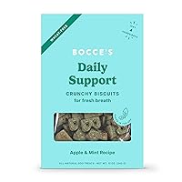 Breath Daily Support Treats for Dogs, Wheat-Free Dog Treats, Made with Real Ingredients, Baked in The USA, Supports Oral Health, All-Natural Apple & Mint Biscuits, 12 oz