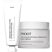 Skin Tightening & Lifting Face Mask + Advanced Tightening & Lifting Face Cream Bundle | Instant Face Lift for Intensive Skincare | Face and Neck Tiightening Cream | Neck Firming Cream and Mask