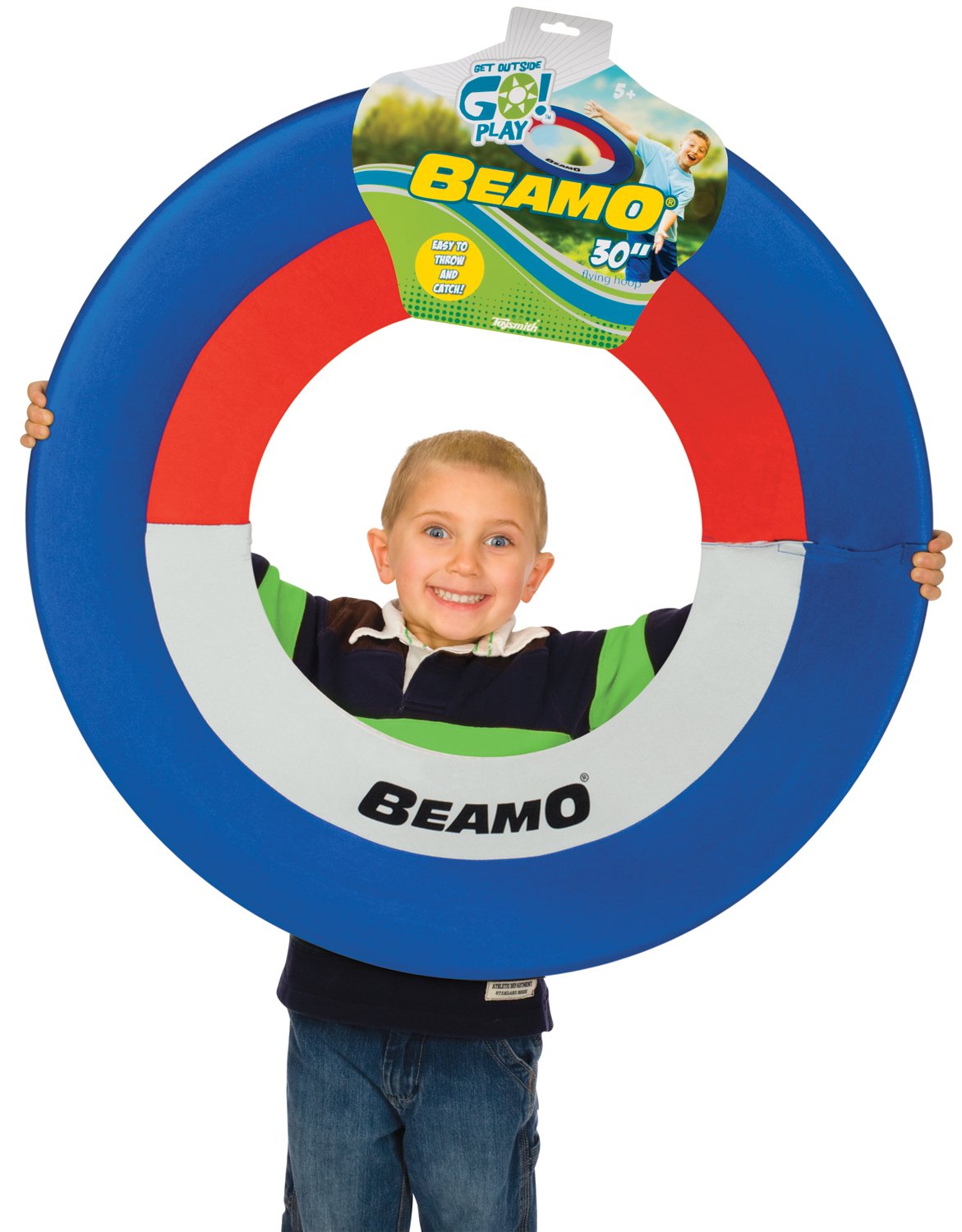 Toysmith Get Outside GO! Beamo Flying Hoop (30-Inch, Assorted Colors), multi (6101AM)