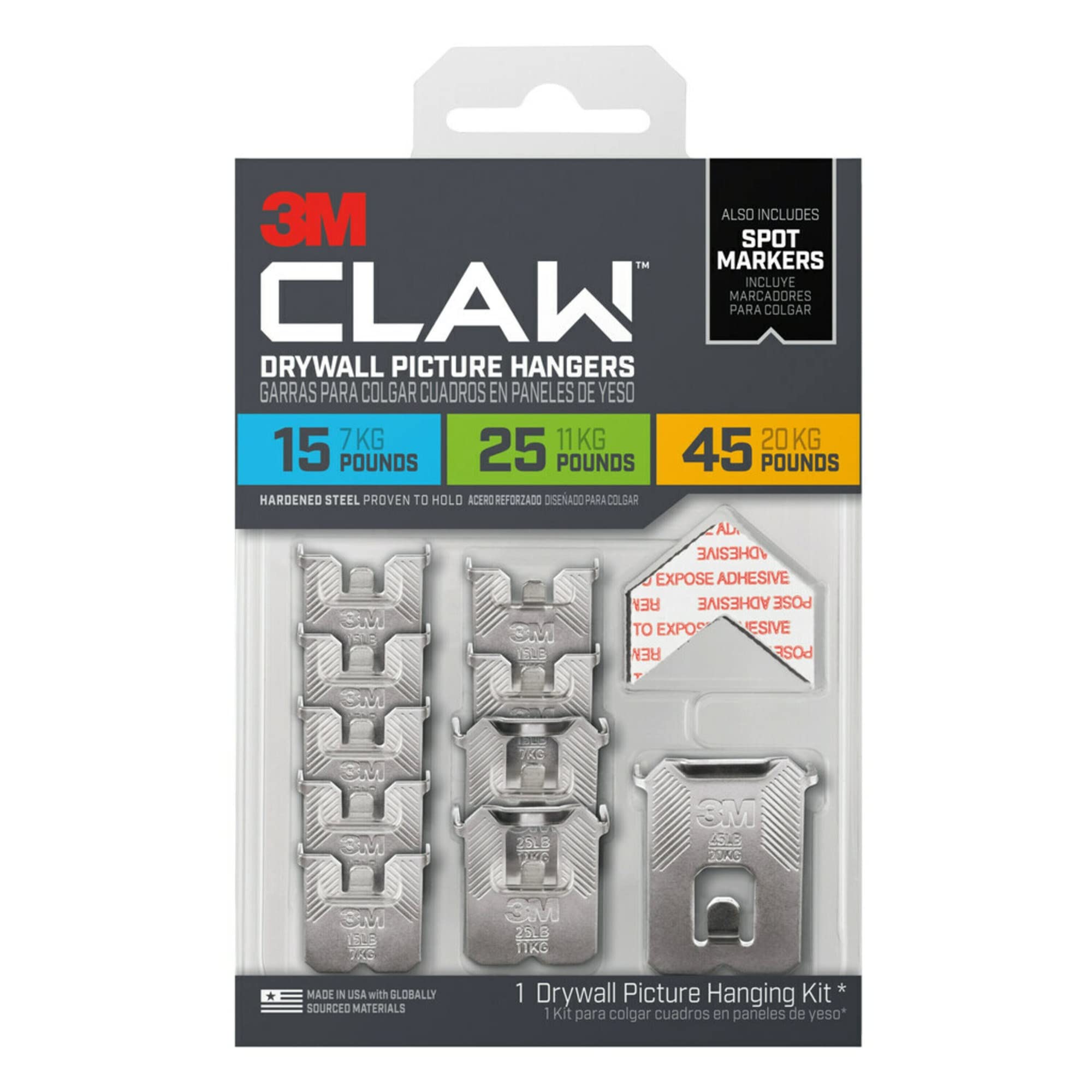 3M Claw Drywall Picture Hanger,Silver