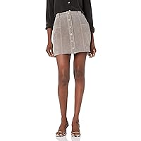 [BLANKNYC] Womens Button Front Skirt, Grey, 28 US