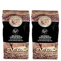 Royal Kona 10% Kona Coffee Blend, Roy's Pacific Roast - Ground, 40 Ounce Bag (Pack of 2)