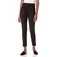 SLIM-SATION Women's Wide Band Pull on Faux Sued Ankle Legging-No Pockets