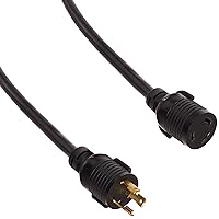 Tripp Lite Heavy-Duty Power Extension Cord Cable 30A 10 AWG L6-30P to L6-30R w/ Locking Connectors 14ft 14' (P041-014) black
