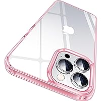 CASEKOO for iPhone 15 Pro Case Crystal Clear, [Never Yellow Technology] [10FT Mil-Grade Protection] Transparent Slim Cover Women Men 15 Pro Phone Case 6.1 inch 2023, Pink