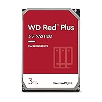 Western Digital 3TB WD Red Plus NAS Internal Hard Drive HDD - 5400 RPM, SATA 6 Gb/s, CMR, 128 MB Cache, 3.5